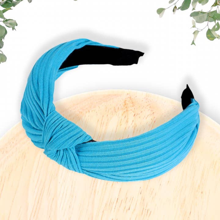 Mjukt stickat pannband - turkos för wholesale av MODish Design Co