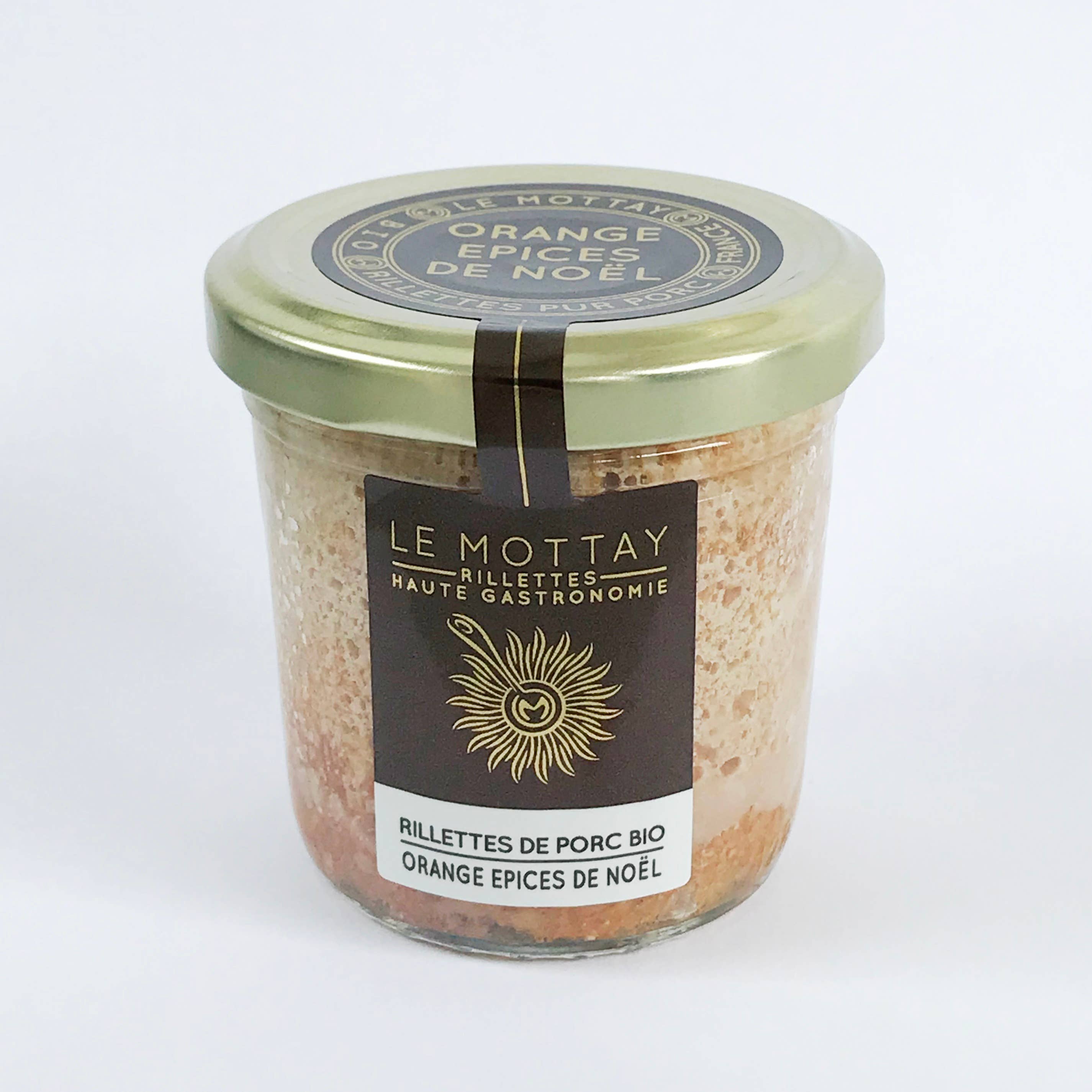 LE MOTTAY GOURMAND - Wholesale Jerky - Organic pork rillettes with orange and Christmas spices 90g
