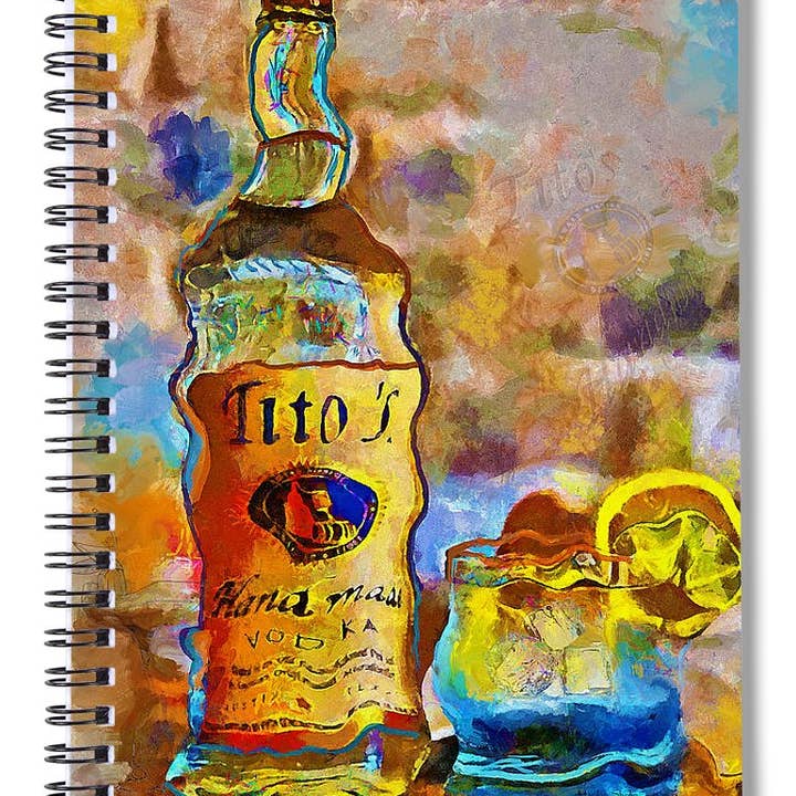 Drunk Girl Art - Wholesale Notebook - Titos - Spiral Notebook