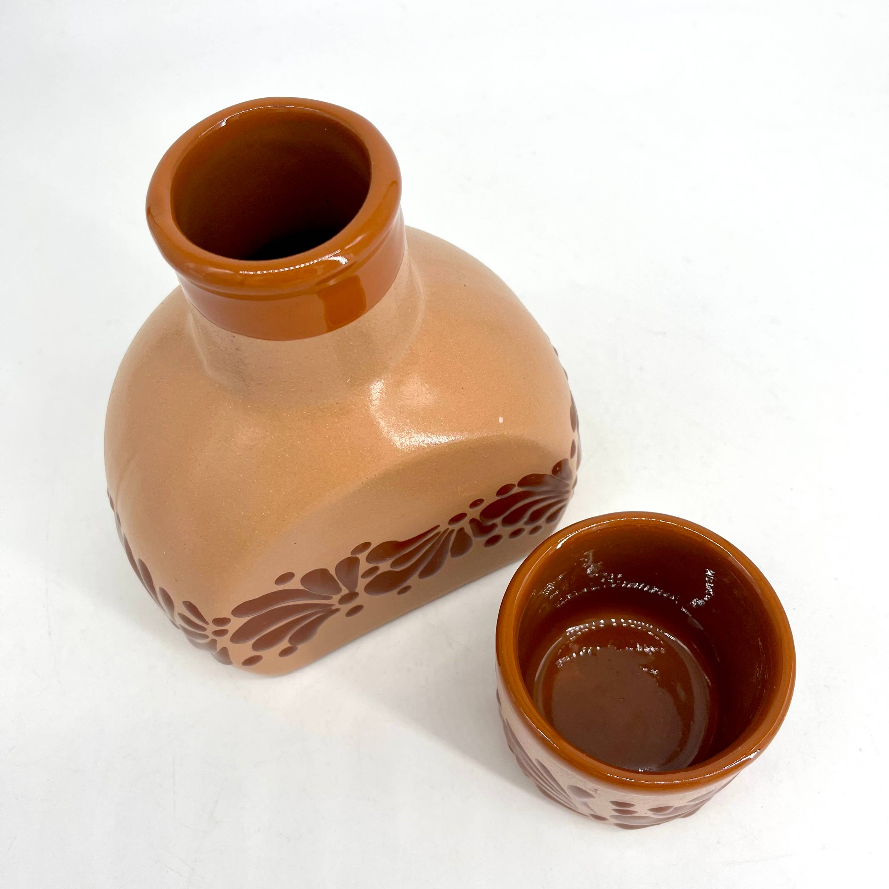 Fiesta McAllen LLC - Wholesale Decanter - Light Brown Mexican Ceramic Decanter2