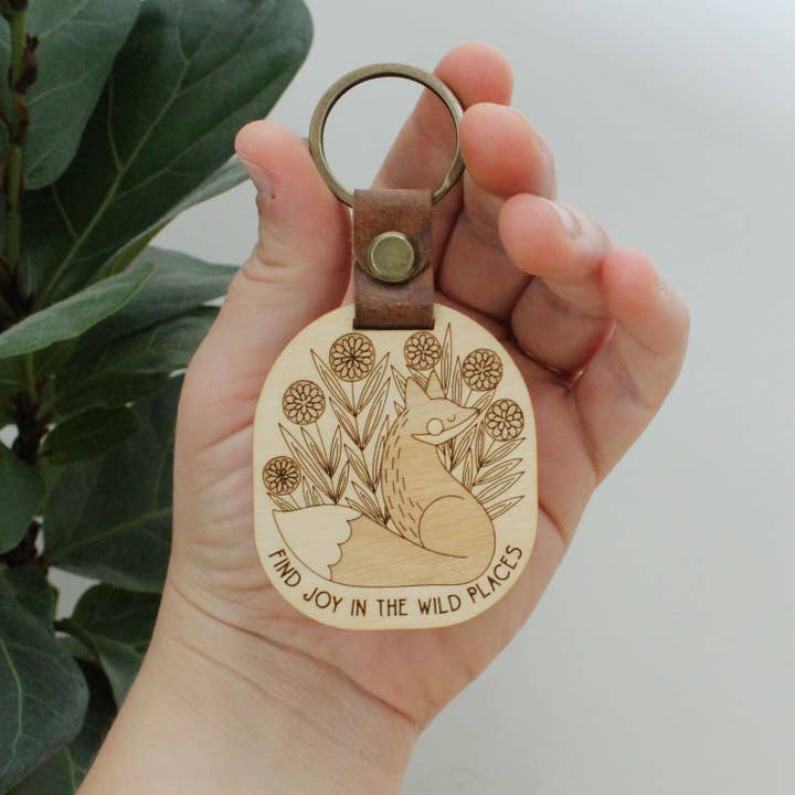 oh, little wren - Wholesale Keychain - Unisex - Wood Keychain | Forest Fox | Nature Lover Gift