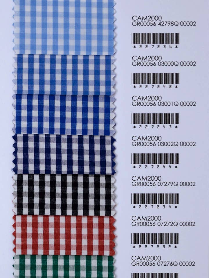 100/2 Vollzwirn Popeline 100% Baumwolle Handgemacht in Italien - Kariert für den Großhandel von HENRIK