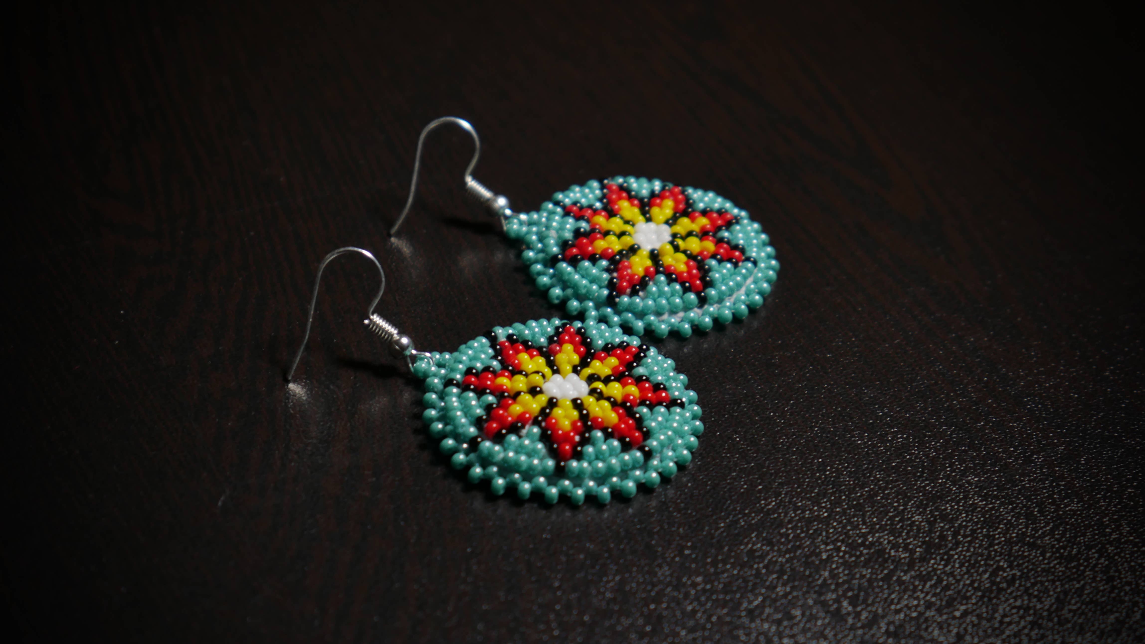 KANGURAH - Vendita all'ingrosso Orecchini pendenti - Orecchini con perline in stile nativo americano (fatti a mano)4