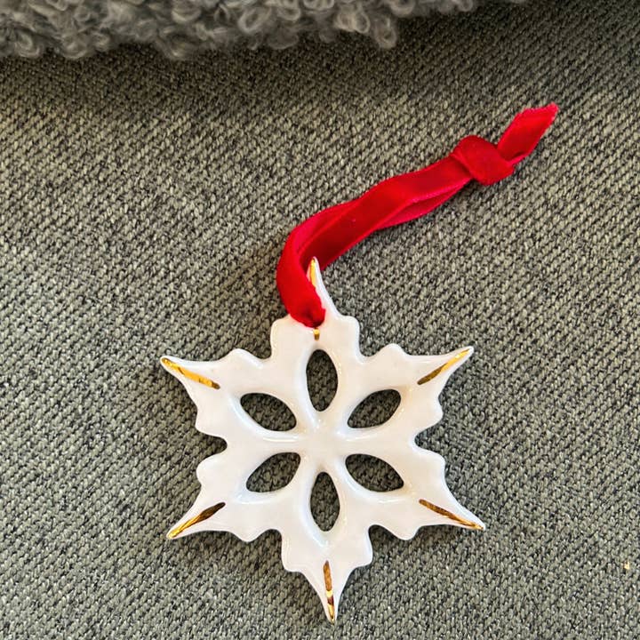 Gold Tipped Snowflake for wholesale by Sojourn Studio