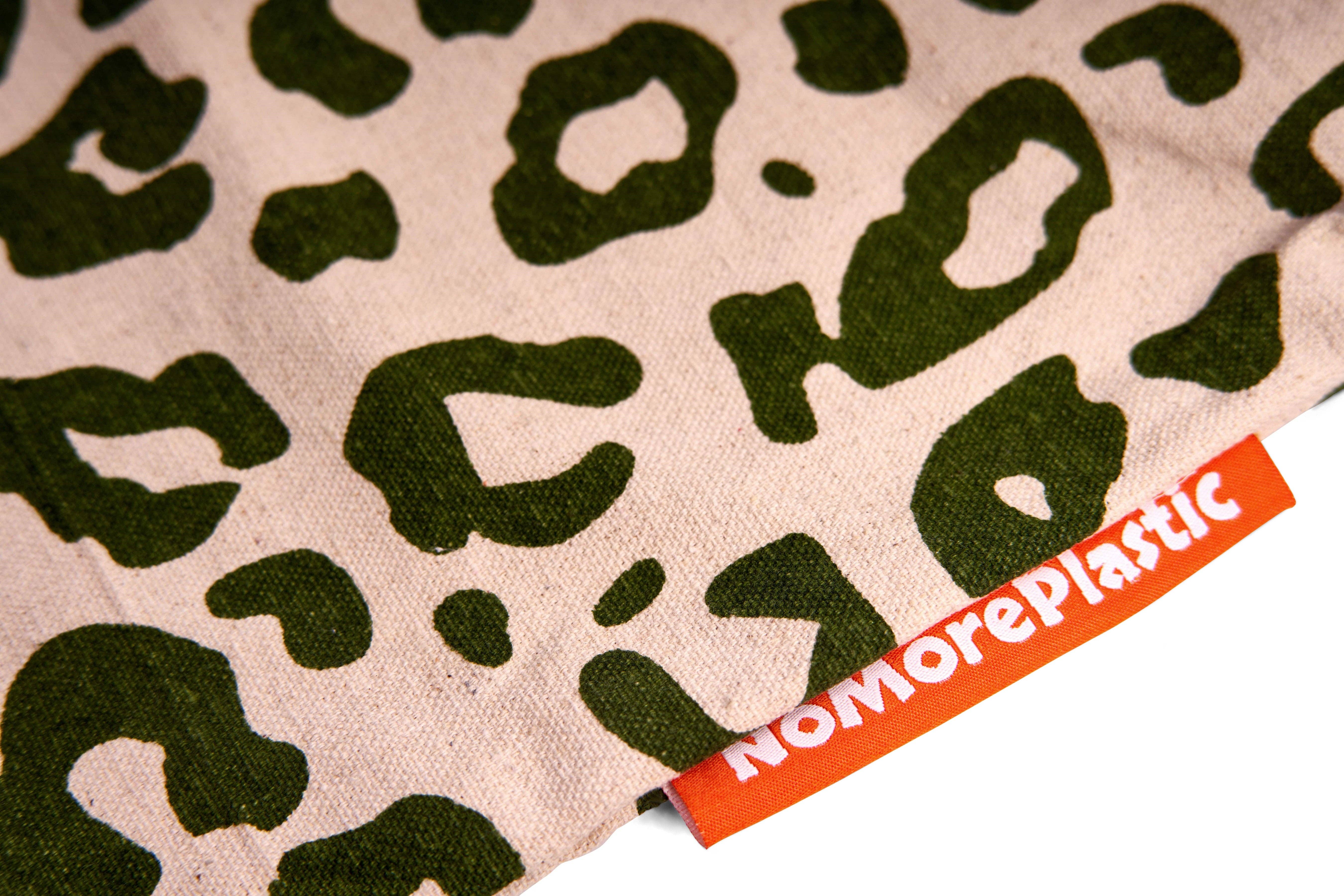 NoMorePlastic - Wholesale Grocery/Shopping Bag - Sustainable shopper made from recycled bed linen - Leopard4
