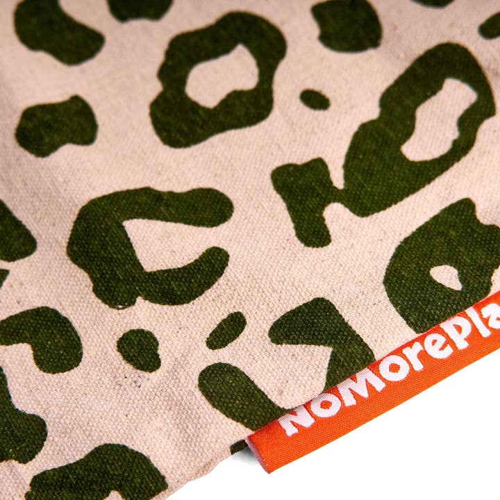 NoMorePlastic - Wholesale Grocery/Shopping Bag - Sustainable shopper made from recycled bed linen - Leopard4