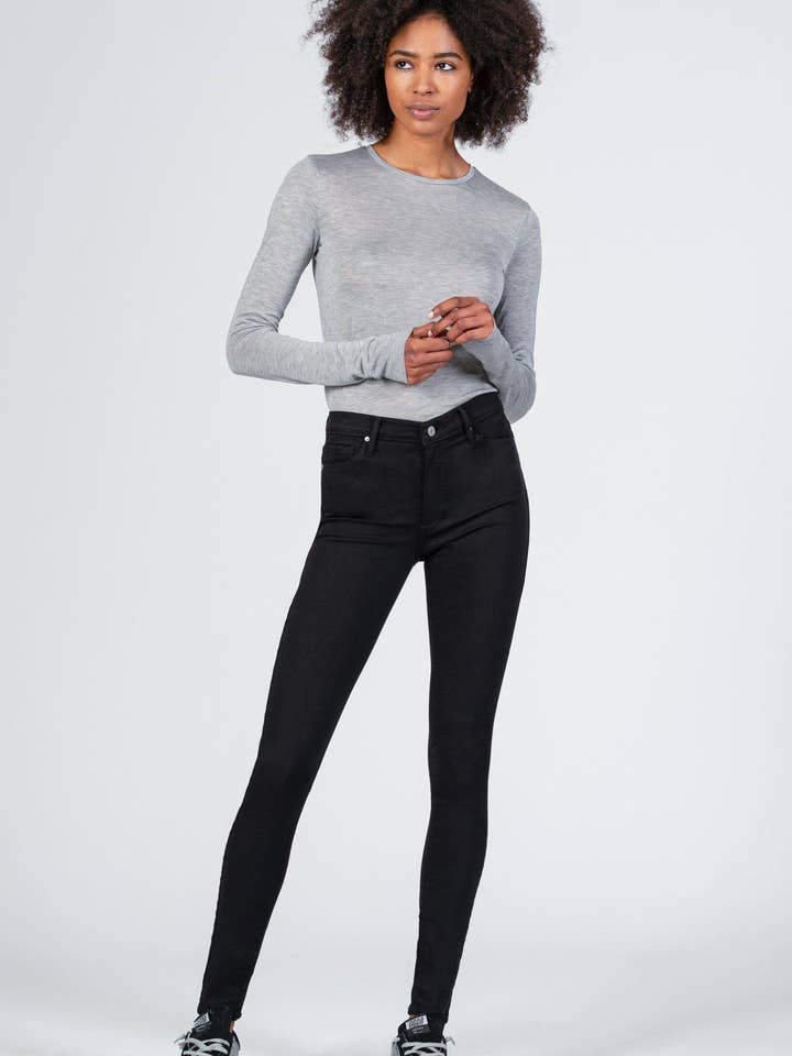 Gisèle High Rise Skinny - So Black pour la vente par Black Orchid Denim