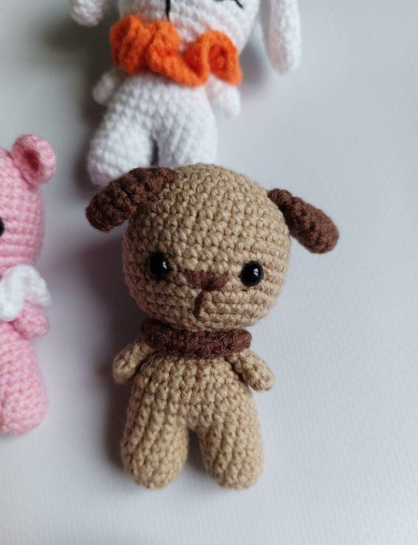 KLABELGIFT – Großhandel Kuschel-/Plüschtier – Kind & Baby – Handgemachte gehäkelte Mini-Tieranhänger – Niedliches Amigurumi Geschenk6