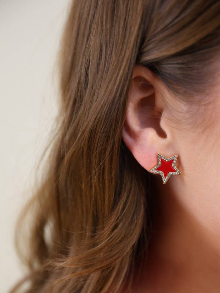 Star Spangled Stud Earrings for wholesale by Jess Lea