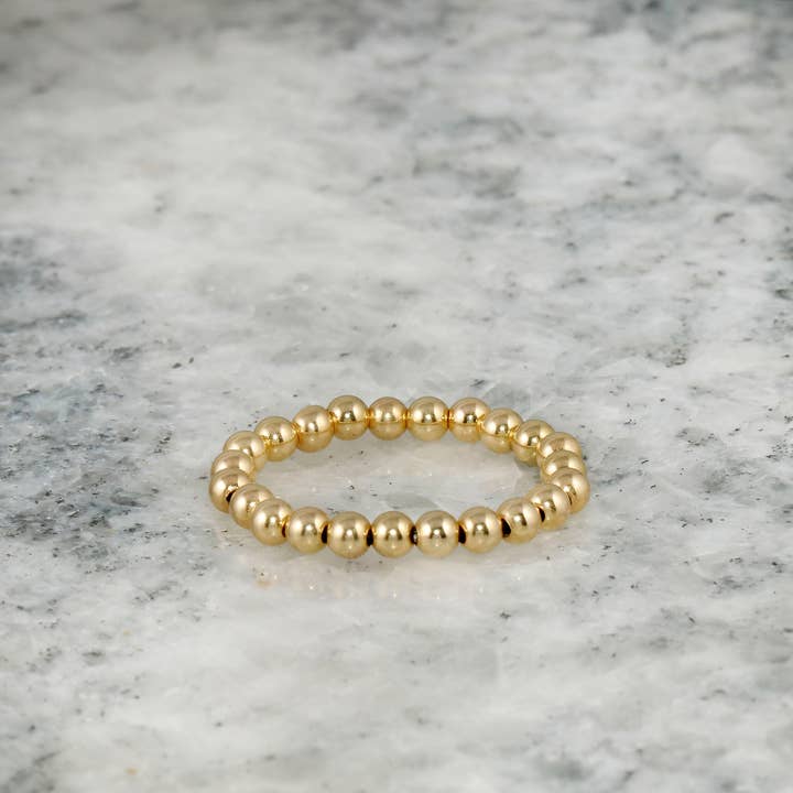Bague en perles d'or de 3 mm pour la vente par Rebecca Torres Jewelry