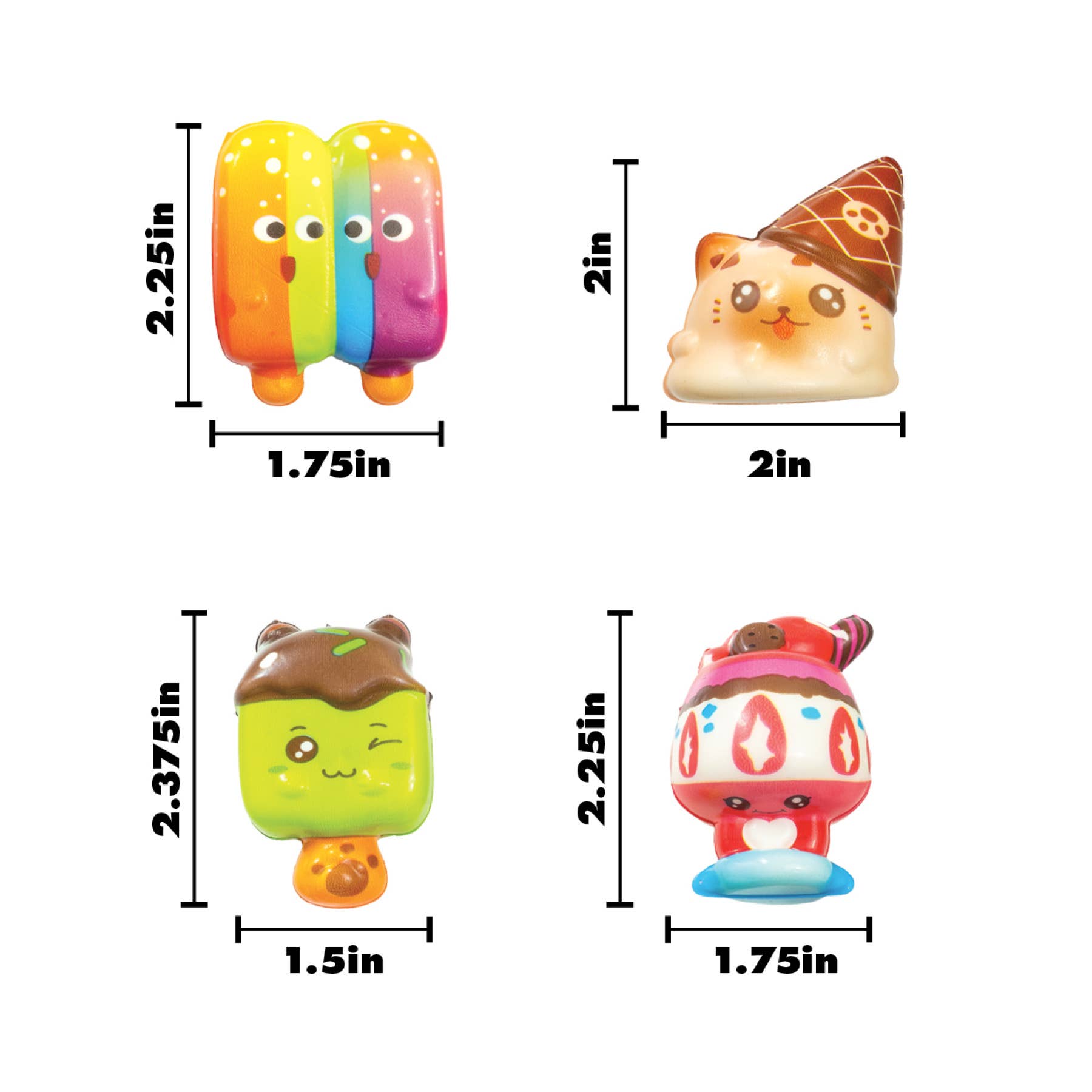 Geddes - Wholesale Squishy Toy - Kids & Baby - SWEET SQUEEZE SQUISHY PALS    24/BAG9