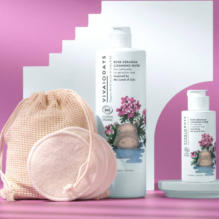 VIVAIODAYS - Wholesale Facial Cleanser - Rose Geranium Cleansing Water 450 ml/ 15.2 fl. oz.1