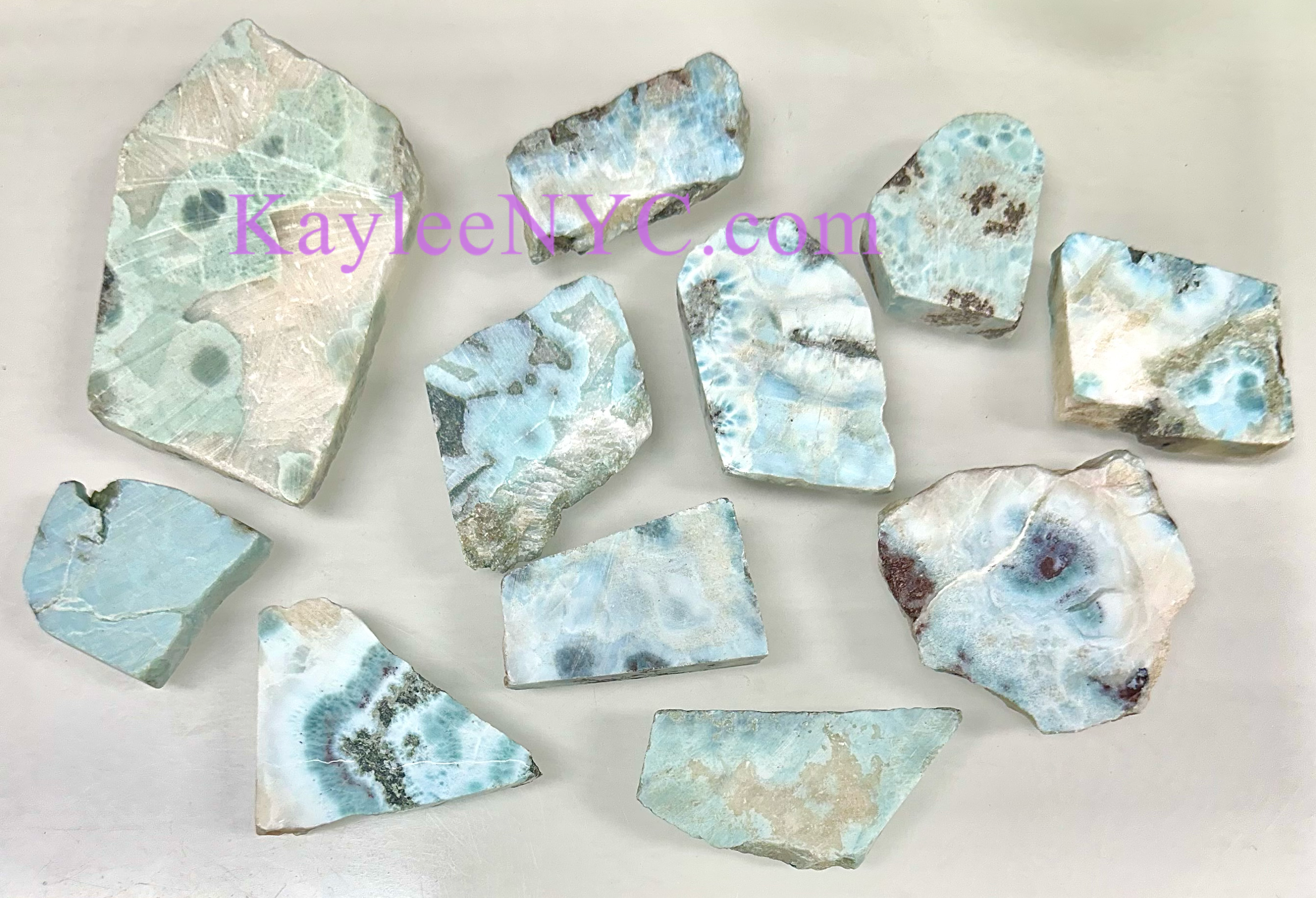 KayleeNYC – wholesale Spiritual stone/crystal – Wholesale Lot 1 lb Natural Larimar Slabs Crystal Healing5