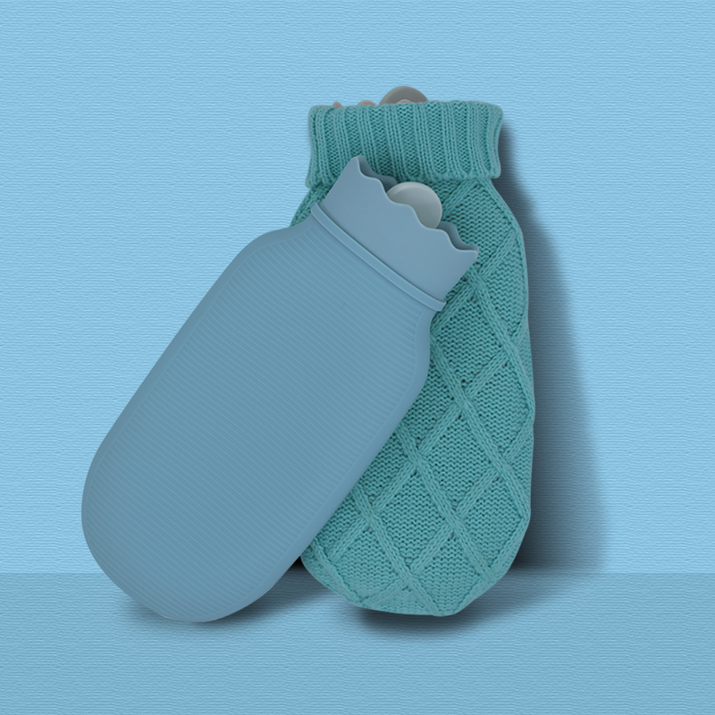 BRIGHT IRIS - Wholesale Hand Warmer - Mini Lightweight Silicone Hot Water Warmer with Knit Cover8