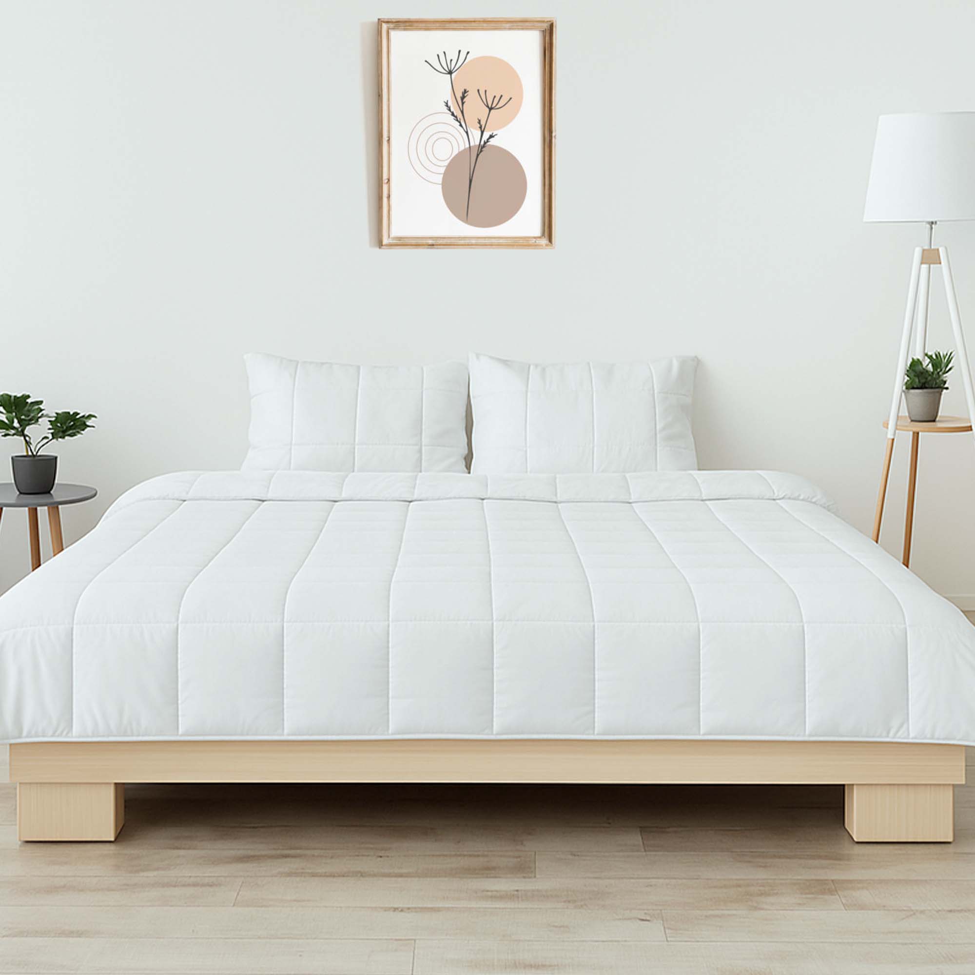 Eco White  Cooling Comforter Set – Temperature-Regulating Eucalyptus Silk Comforter & Pillow Shams for wholesale on Faire1