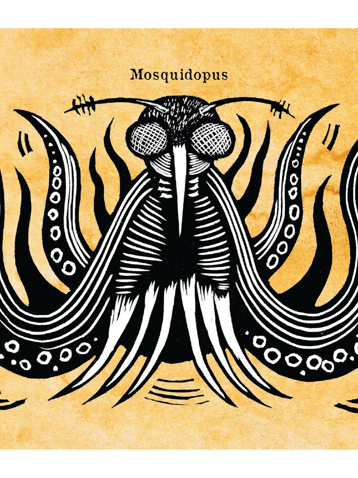 Mosquidopus - Mostro Mitico (stampa a colori 21,6 x 27,9 cm) per la vendita all'ingrosso da parte di Pixel Palmer