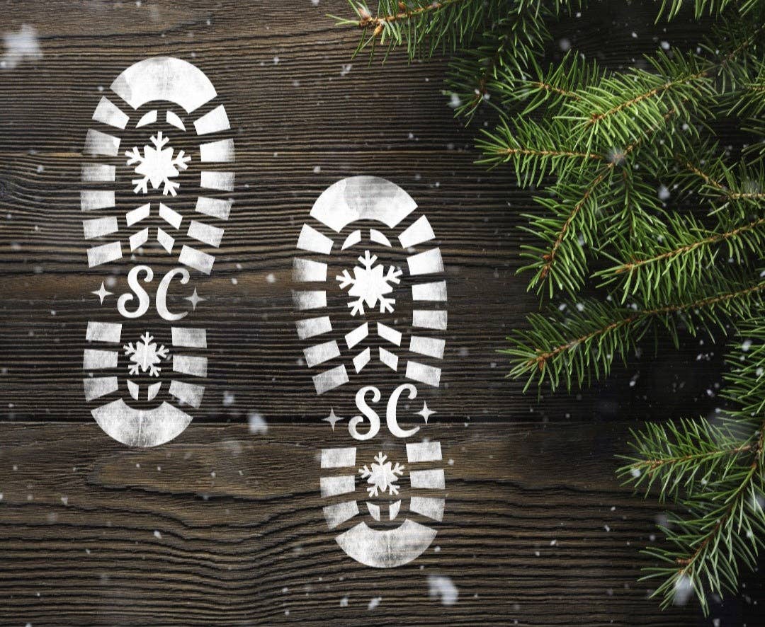 Chelsea Brandt Creations - Wholesale Stencil/Craft Die - Santa Boot Reusable Stencil1