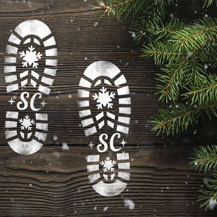 Chelsea Brandt Creations - Wholesale Stencil/Craft Die - Santa Boot Reusable Stencil1