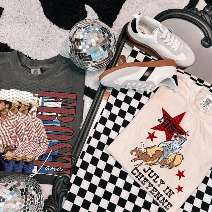 July in Cheyenne Comfort Colors Graphic Tee for wholesale by ZZ Threadz