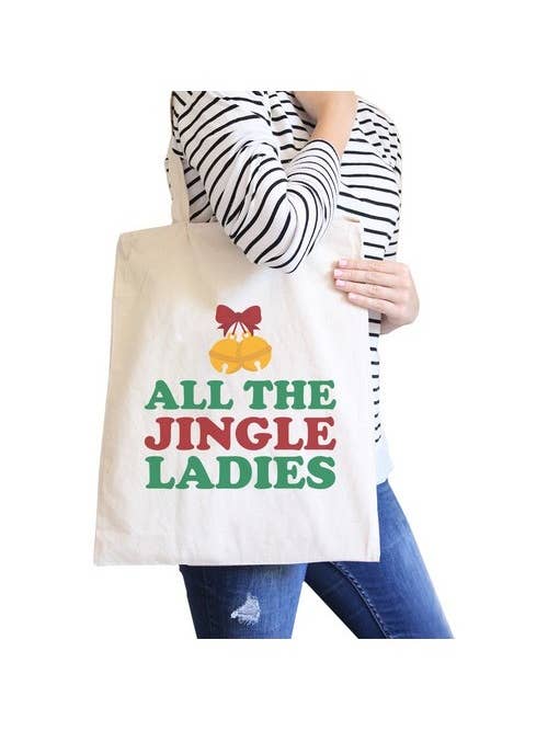 All The Jingle Ladies Canvas Bag for wholesale by 365 In Love