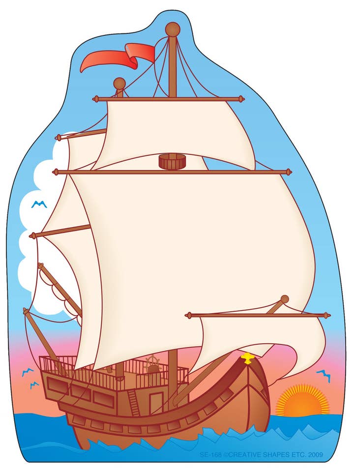 BLOCS-NOTES FORMES ETC. Grand Bloc-notes - Navire pour la vente par Creative Shapes Etc.