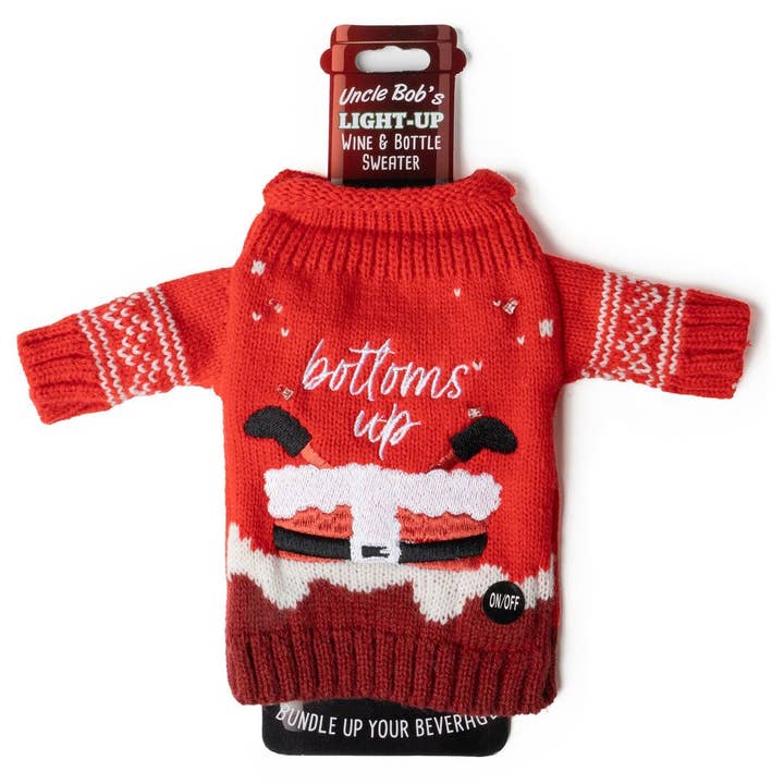 DM Merchandising - Wholesale Christmas Decoration - Uncle Bob’s Light-Up Wine & Bottle Sweater