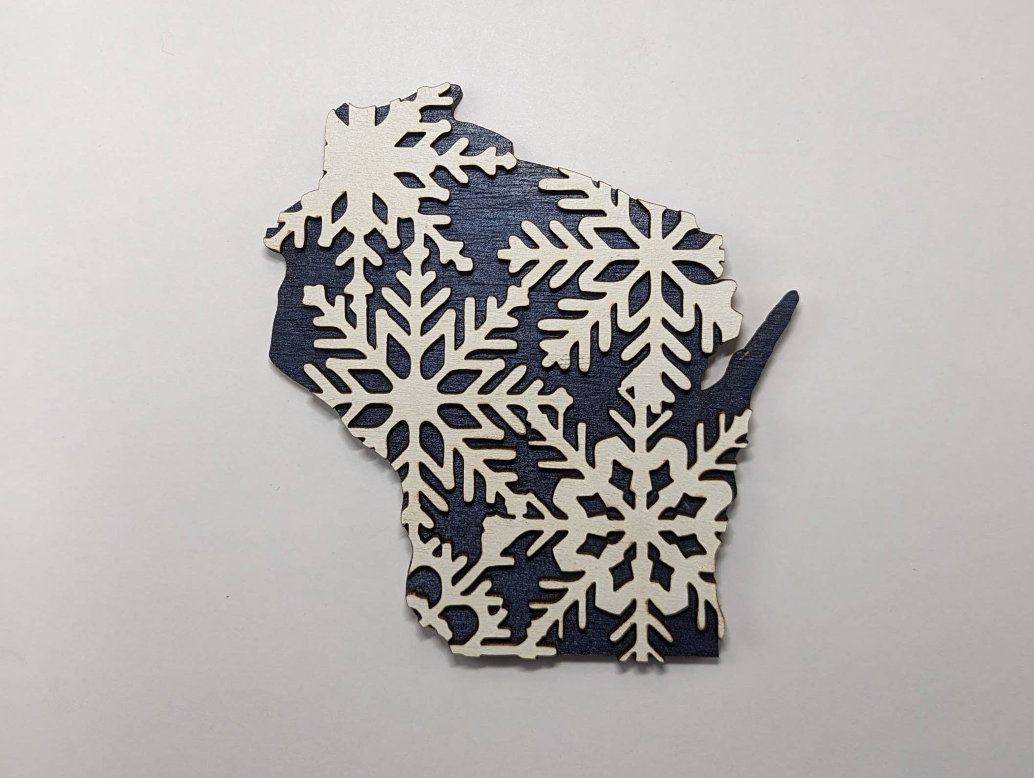 Knit and Nailed - Wholesale Ornament - Wisconin Wood Ornament Art 5" varieties14