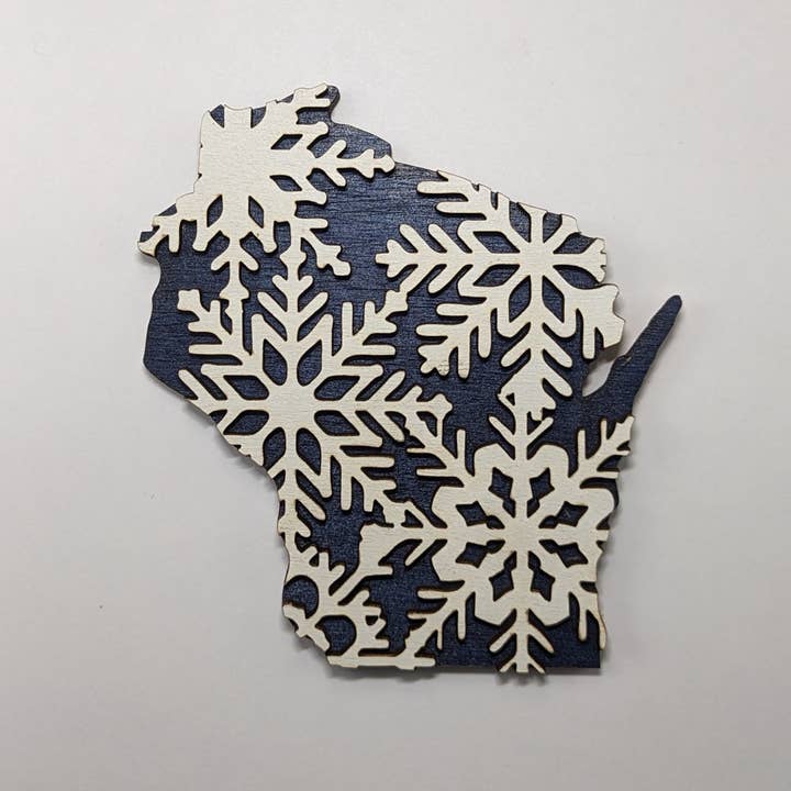 Knit and Nailed - Wholesale Ornament - Wisconin Wood Ornament Art 5" varieties14