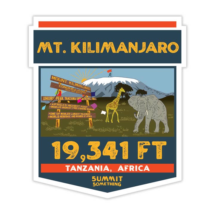Mt. Kilimanjaro Sticker for wholesale by Summit Something