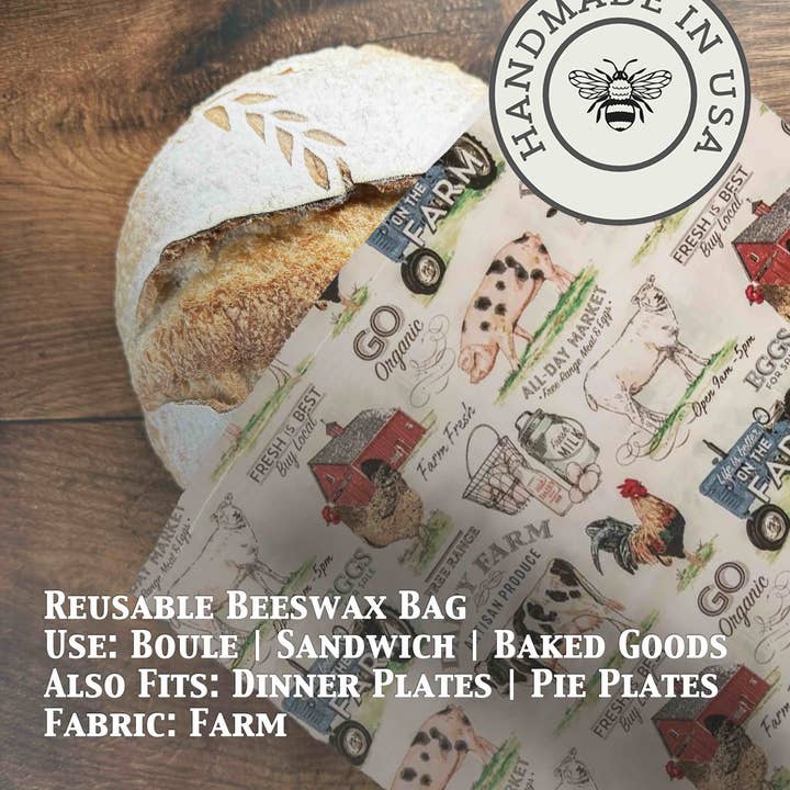 Five Oaks Farm – Großhandel Verpackung/Beutel zur Aufbewahrung von Lebensmitteln – Brotbeutel | Bienenwachsbeschichtet8