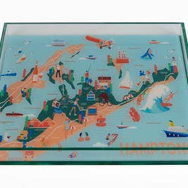 Acrylic Square Hamptons Tray for wholesale by ROX GALLERY