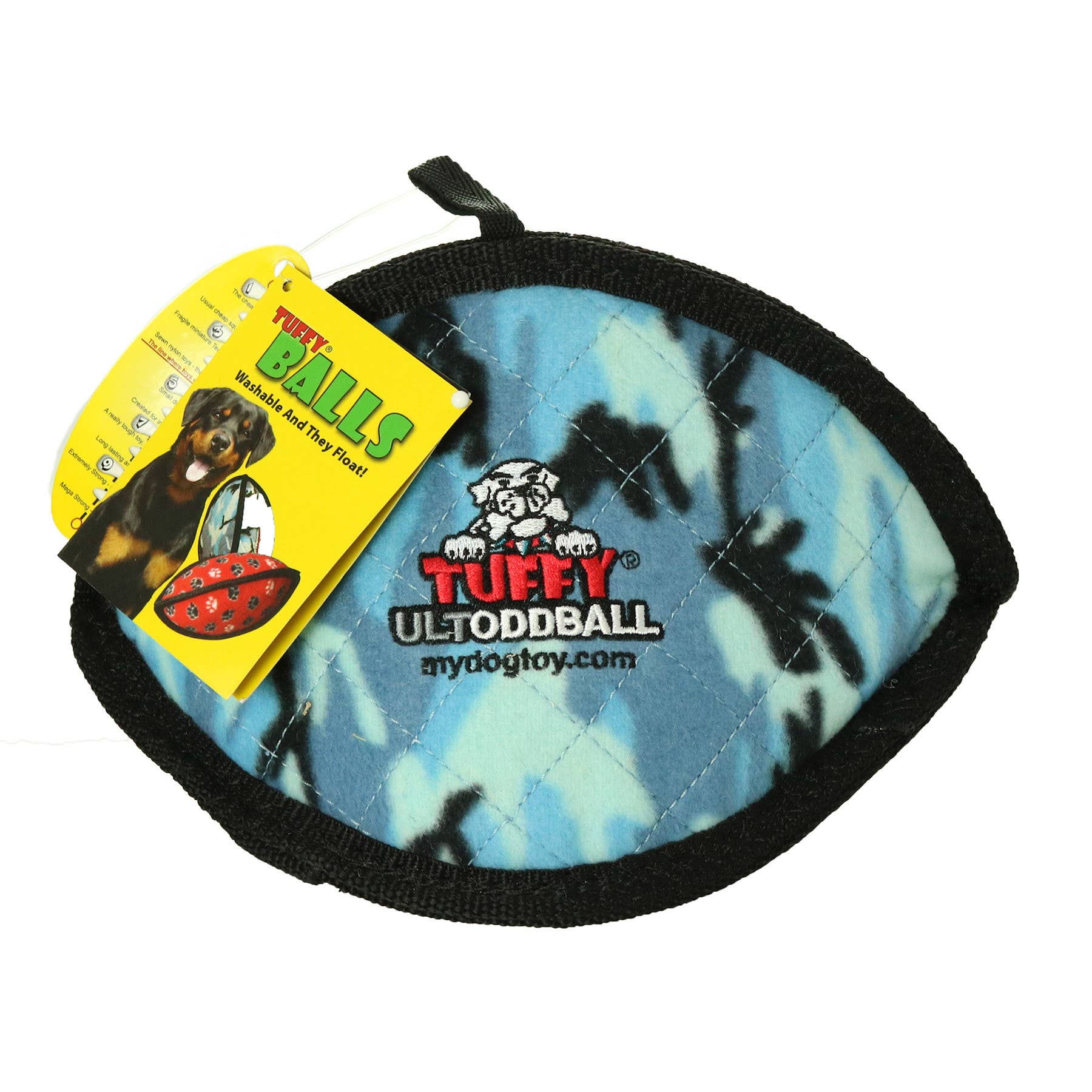 Tuffy Dog Toys - VIP Products - Vente Jouet – chien - Jouet pour chien Tuffy Ultimate Odd Ball, bleu camouflage, résistant et durable6