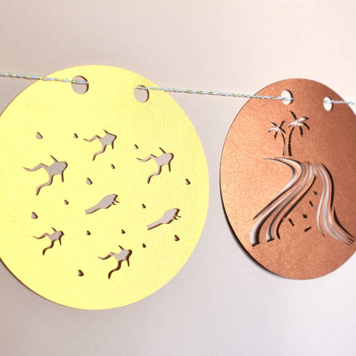 thekitcut - Vente Fanion/guirlande - Guirlande des 10 fléaux de la Pâque | Décoration de fête juive7