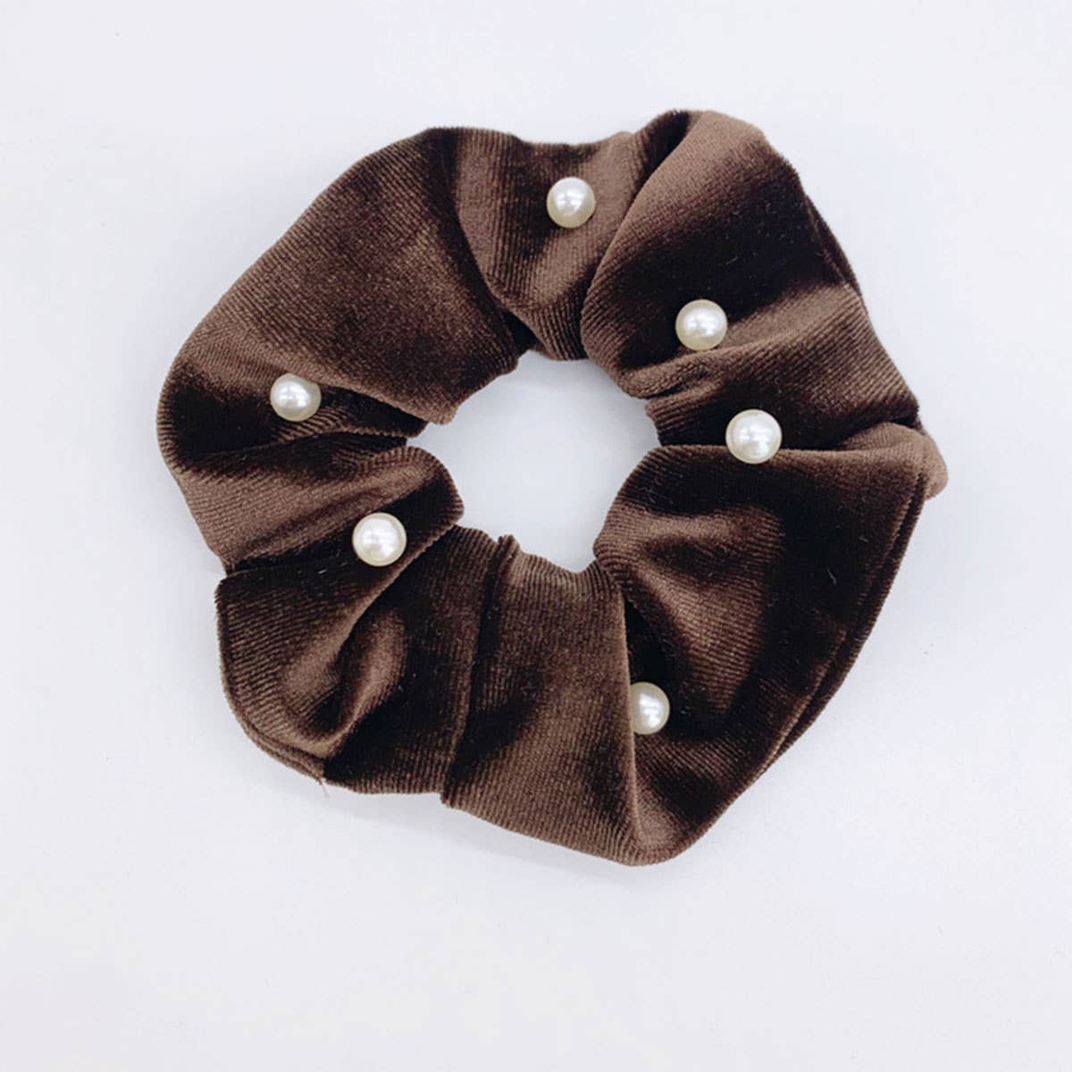 ACCITY - Wholesale Scrunchie - Women's - PEARL FUZZY HAIR SCRUNCHIES_CWAHA038213