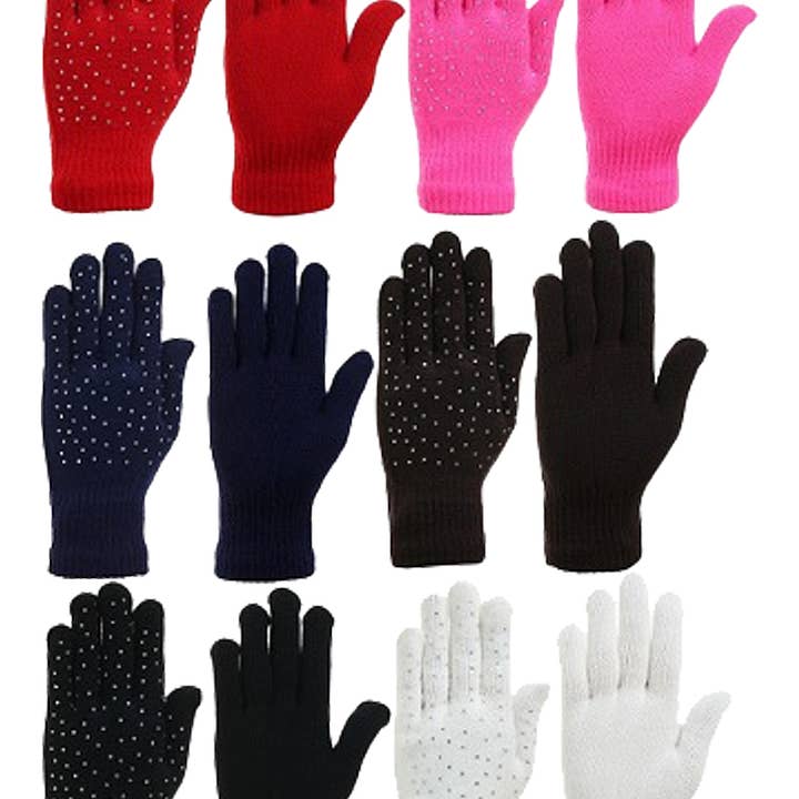 Cap Zone - Wholesale Gloves - Women's - Women's Bling Spangled Winter Gloves