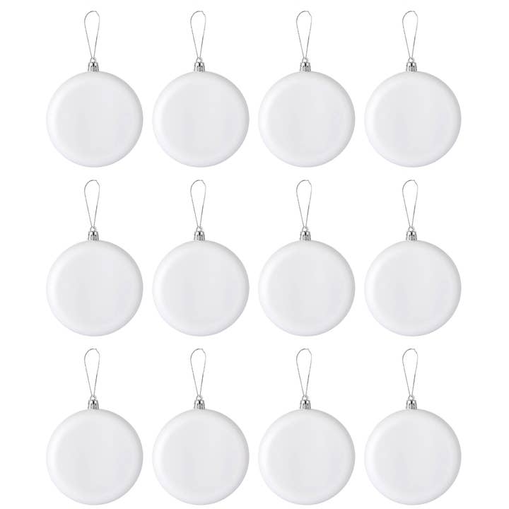 WholesaleMart - Wholesale Ornament Set - Flat DIY Christmas Ornaments for Kids and Adults, White