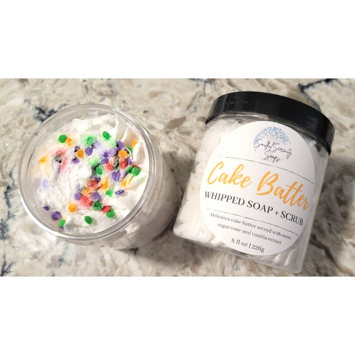 Soulful Serenity Soaps - Wholesale Whipped Soap - Cake Batter Whipped Soap + Scrub3