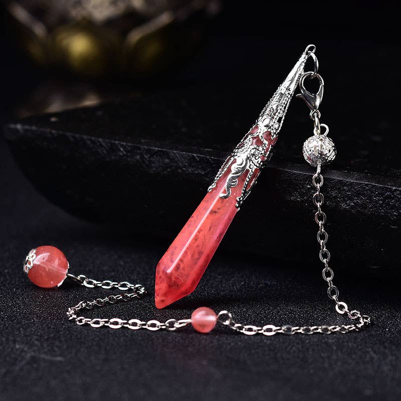 Gemcohub – Großhandel Spiritueller Stein/Kristall – Buntes Pendel aus natürlichem Kristallstein in Hexagon-Form11