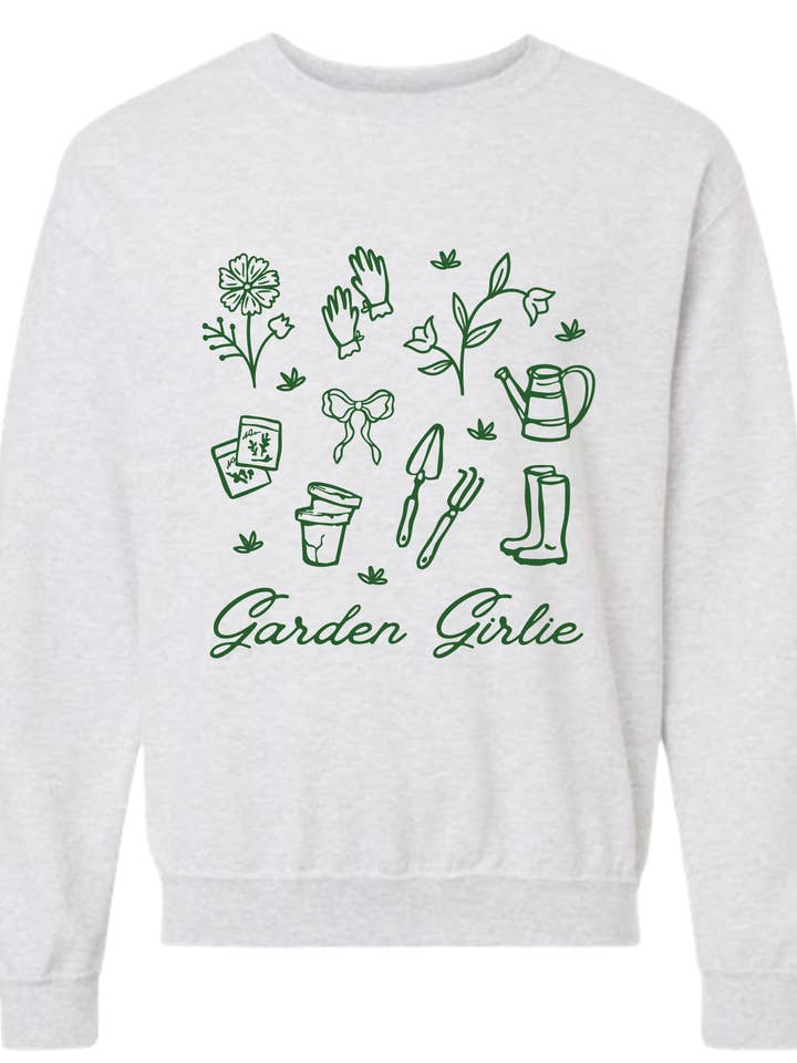 Not From Malibu - Wholesale Graphic Sweatshirt - Women's - Garden Girlie Crewneck Sweatshirt1