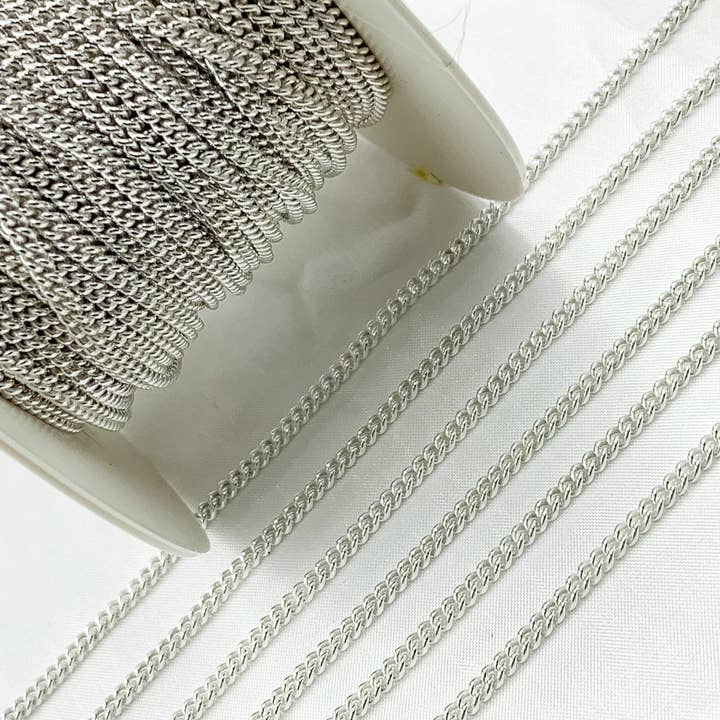 Tresor Jewelry Inc. - Wholesale Link & Chain Necklace - X19SS. Sterling Silver Curb Link Chain4