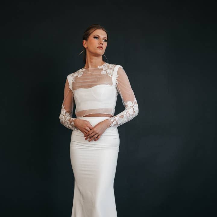 Hallie Topper and other Purchase Wholesale plain georgette sarees. Free Returns & Net 60 Terms on Faire trending on Faire.