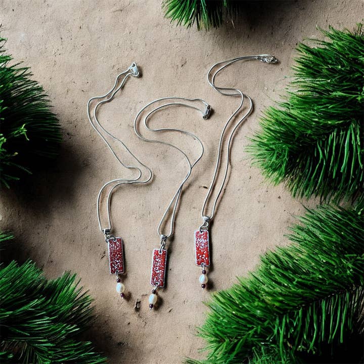 Buckaroo Bling LLC dba Bling Boheme - Wholesale Pendant/Charm Necklace - Final Clearance 16-inch Silver & Enamel Necklace - Lot of 33