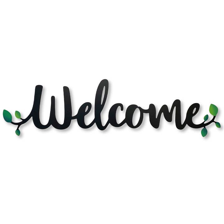 Roeda Studio - Wholesale Wall Accent - "Welcome" Magnetic Word w/ Greenery, Front Door Decor