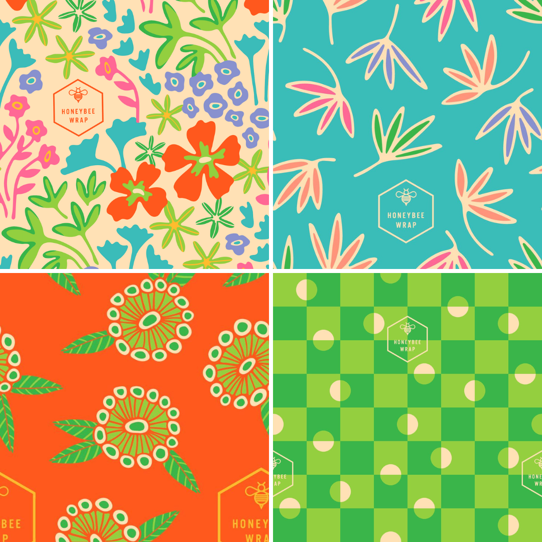 Honeybee Wrap - Wholesale Food storage wrap/bag - WH Twin Pack of Large Wraps1