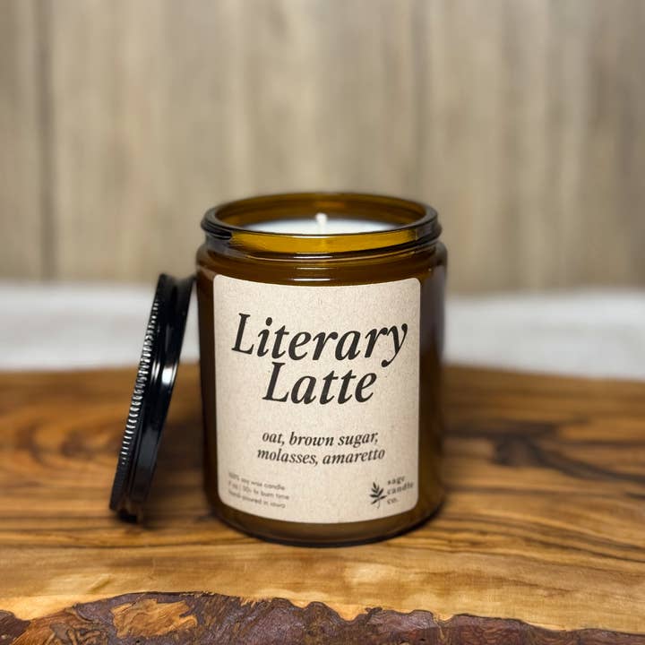 Sage Candle Co. - Wholesale Jar/Filled Candle - Literary Latte - 100% Soy Wax Candle1