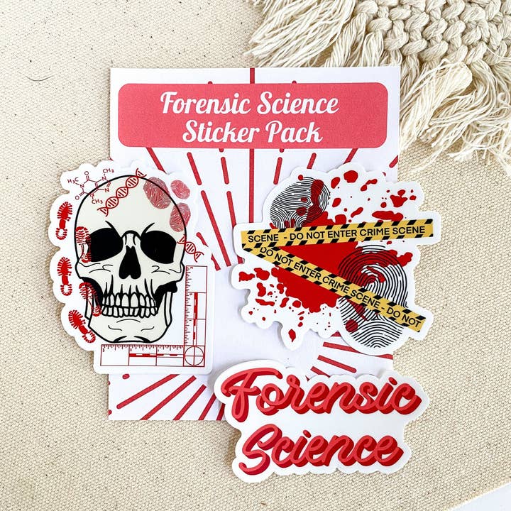Simply STEM Designs - Vendita all'ingrosso Adesivo - Pacchetto di adesivi per scienze forensi