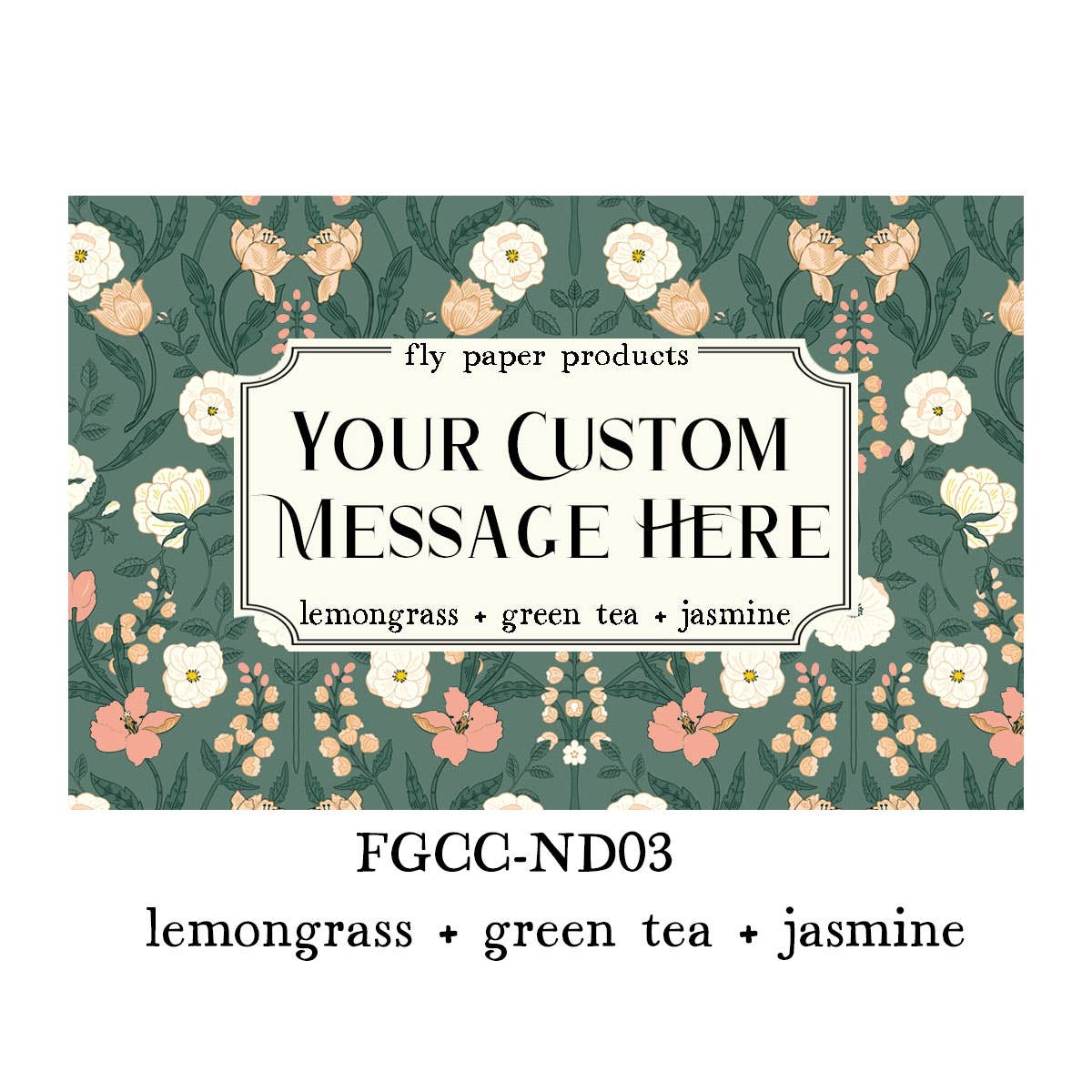 Fly Paper Products - Wholesale Jar/Filled Candle - Custom Name Drop William Morris 9 oz Candle  5