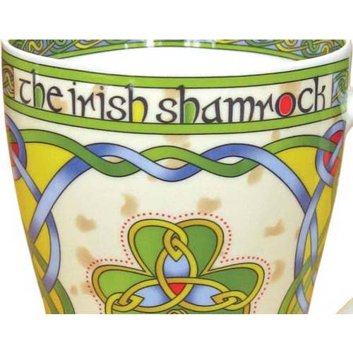 Dublin Gift Company - Wholesale Coffee Mug - 3 Leaf Shamrock Ceramic Irish Mug2