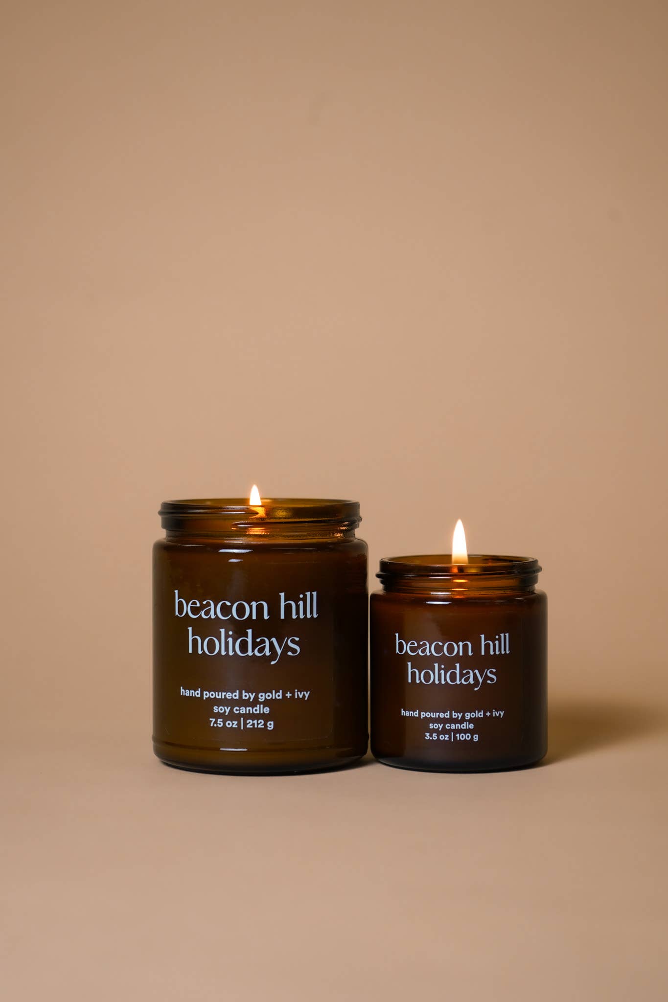 gold + ivy - Wholesale Jar/Filled Candle - Custom Branded Soy Candles - 7.5 oz - Amber15