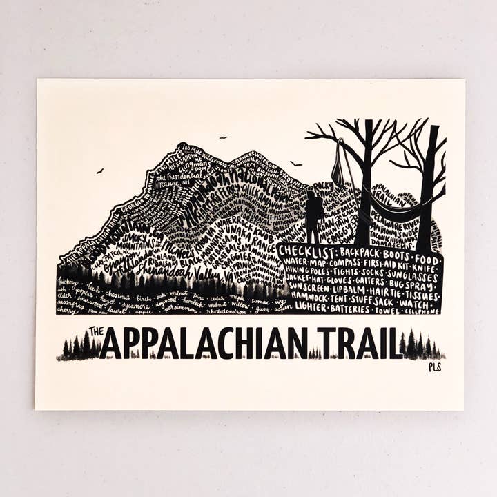 Appalachian Trail Print, Hiking and Outdoor Themed Decor for wholesale by Prints By Preetha